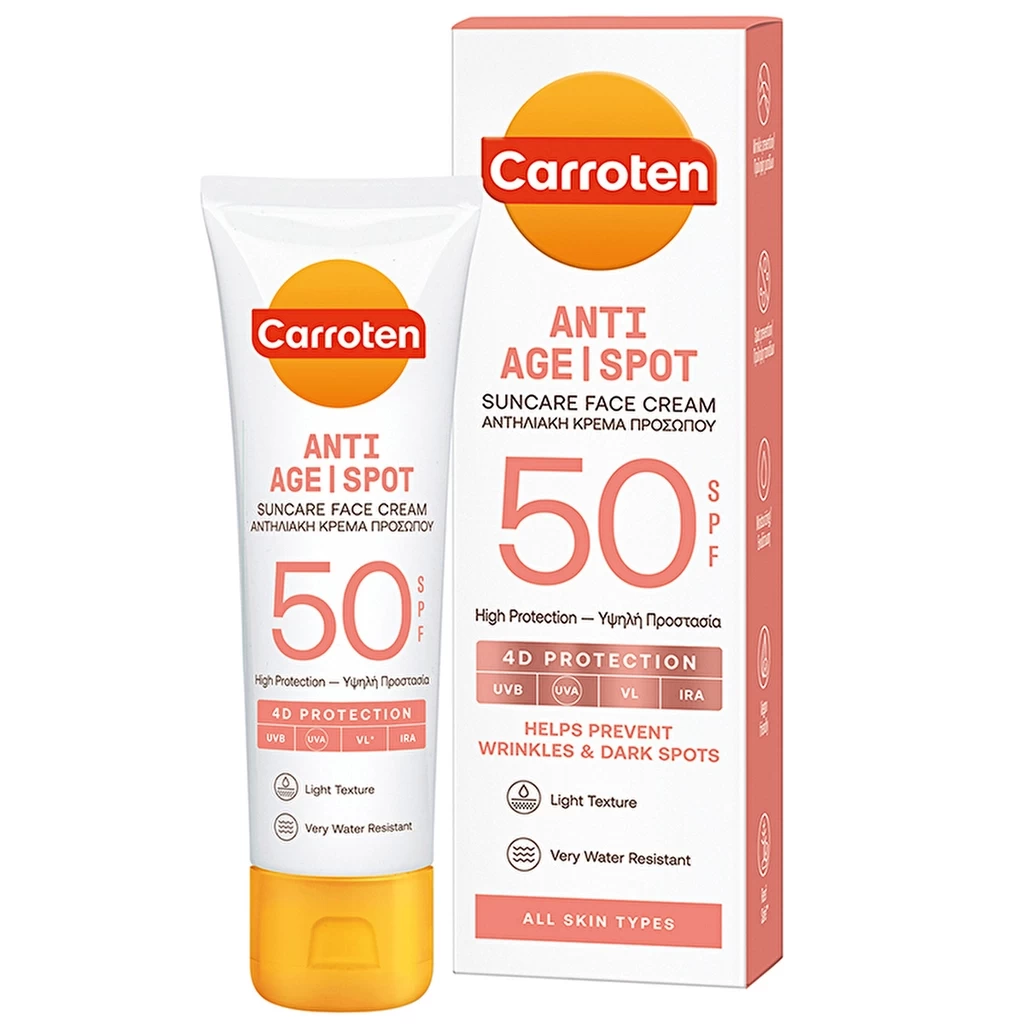 Carroten Anti Age & Spot SPF50 High Protection Face Sun Cream 50 ml Turkey