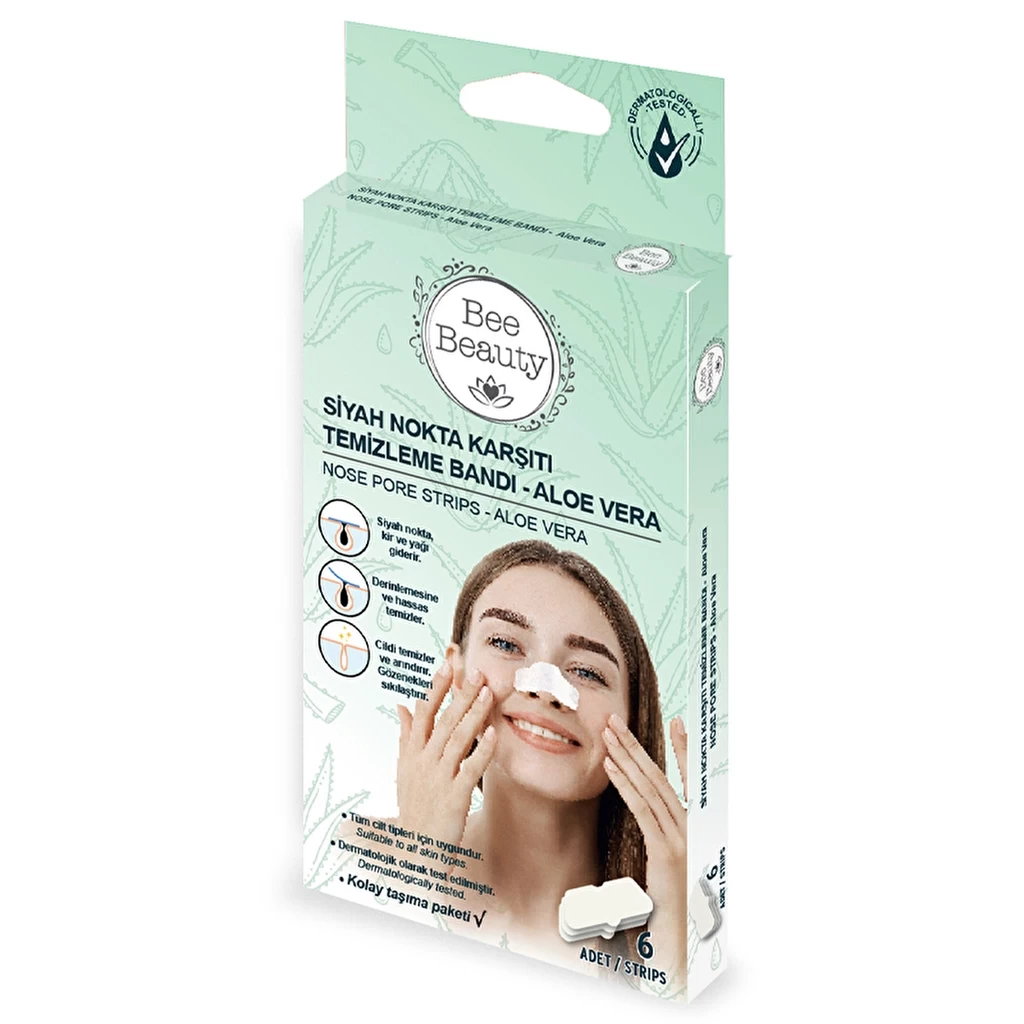 Bee Beauty Aloe Vera Blackhead Strips 6-Pack Turkey