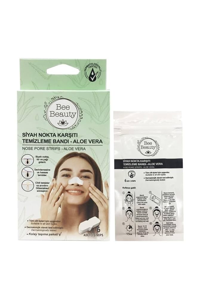 Bee Beauty Aloe Vera Blackhead Strips 6-Pack
