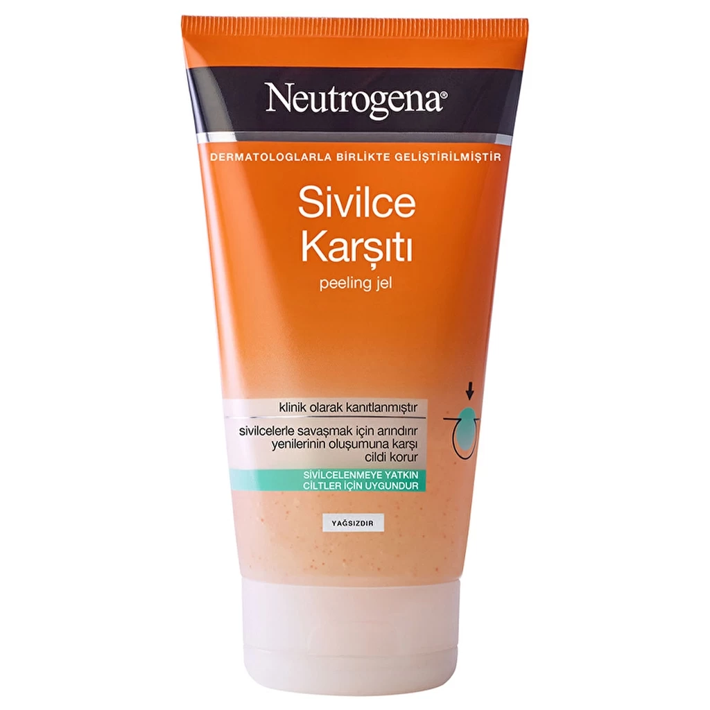 Neutrogena Anti-Acne Peeling Purifying Facial Cleansing Gel 150 ml From Turkey