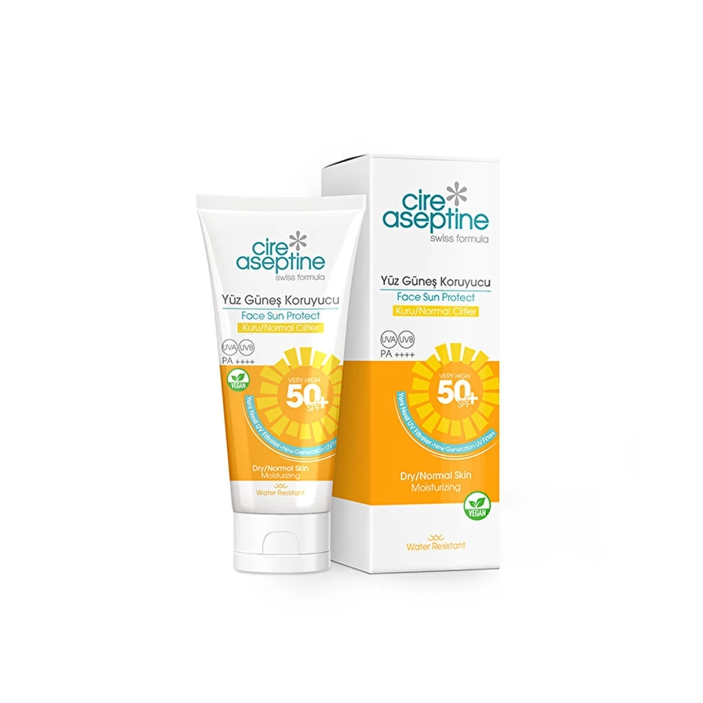 Cire Aseptine Face Sunscreen Cream Dry and Normal Skin 50+ SPF 50 ml From Turkey